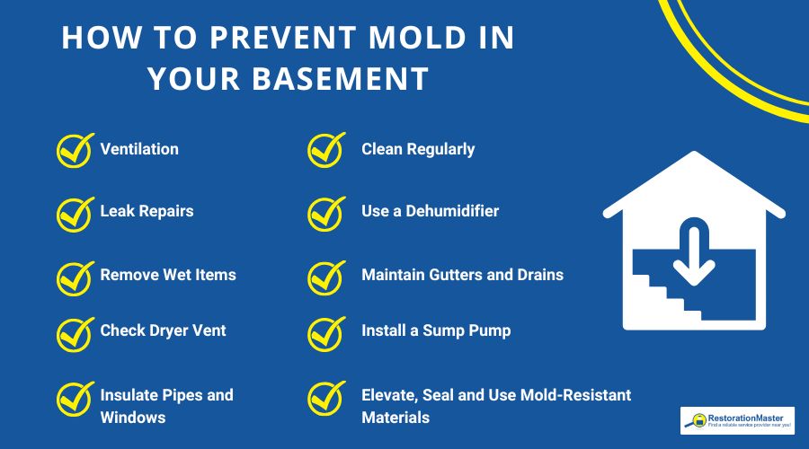 tips to prevent mold growth in basement