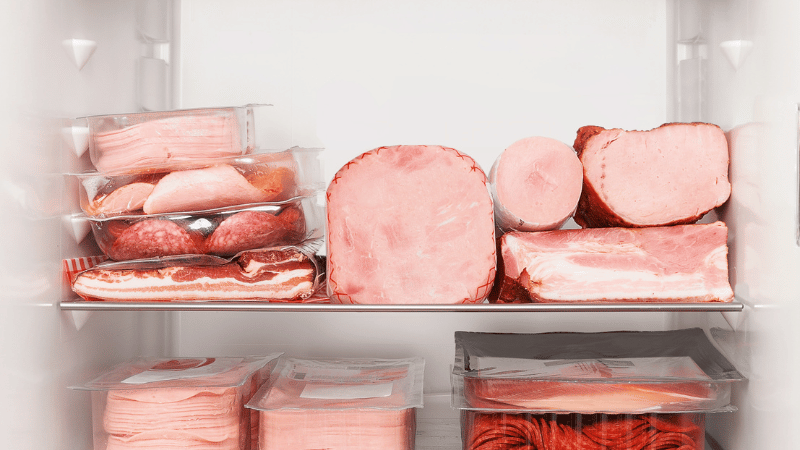 Meat in the fridge