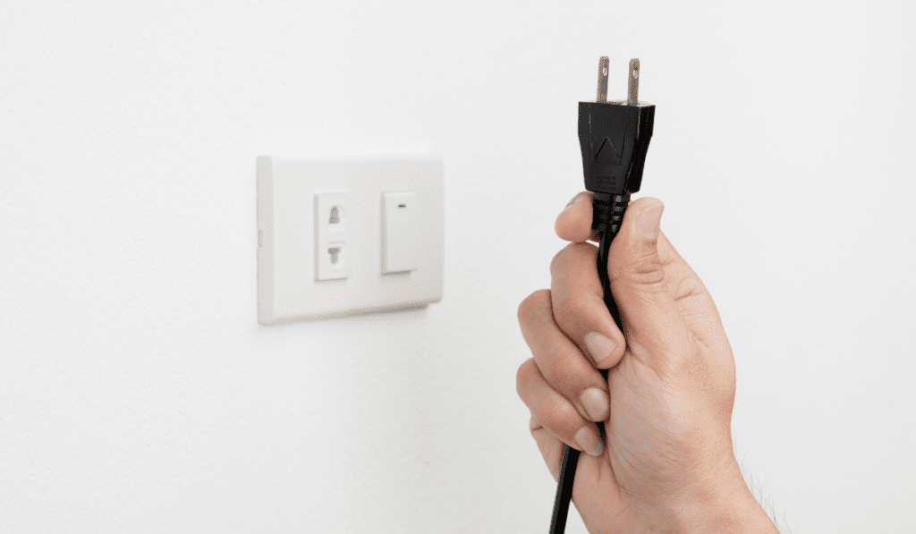 Unplug the affected appliance or device