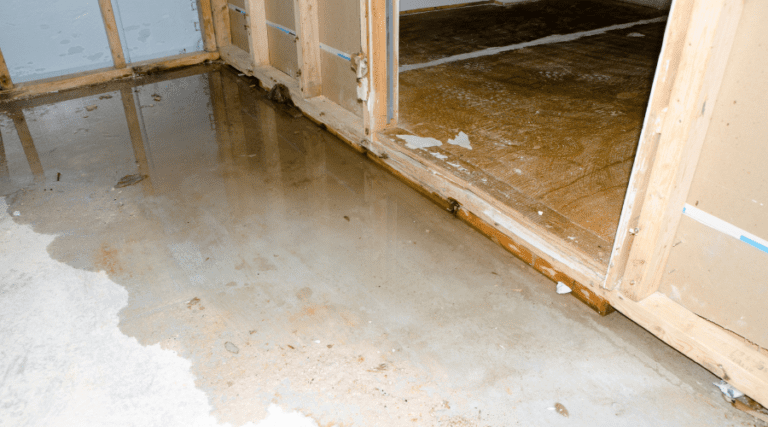 How To Find A Water Leak Under Concrete Slab   Water Damage In Basement Caused By Sewer Backflow Due To Clogged Sanitary Drain 768x427 