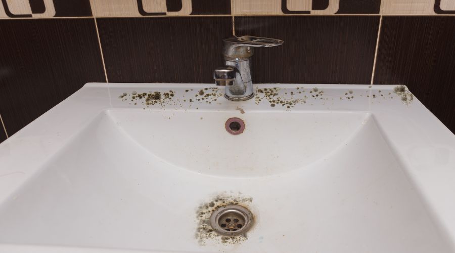 mold on bathroom sink