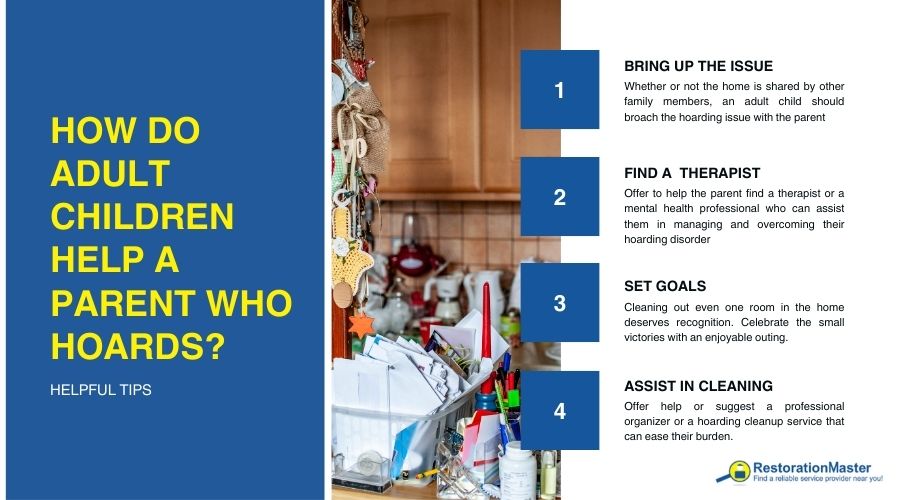 helpful tips to help parent clean hoarding clutter