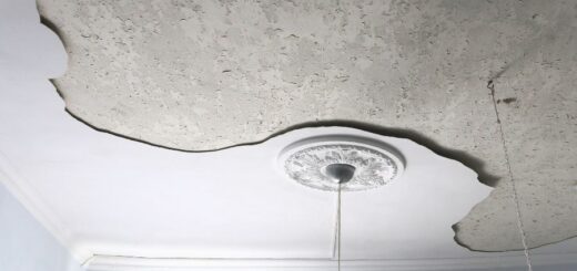 water damaged plaster ceiling