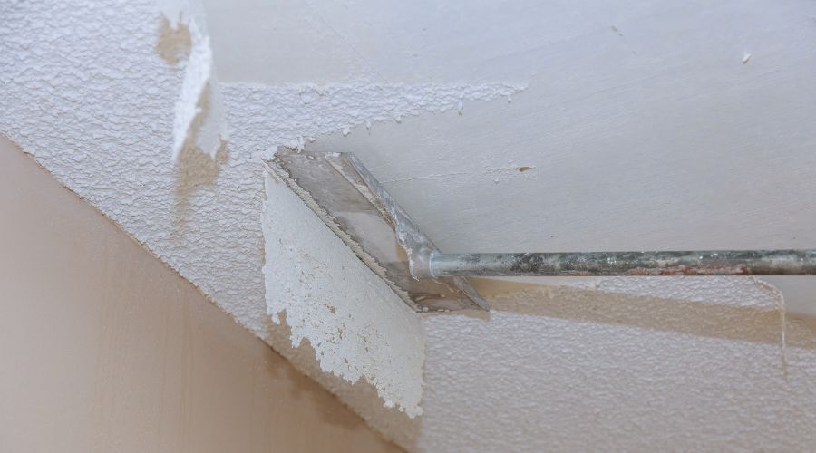 how to scrape plaster ceiling