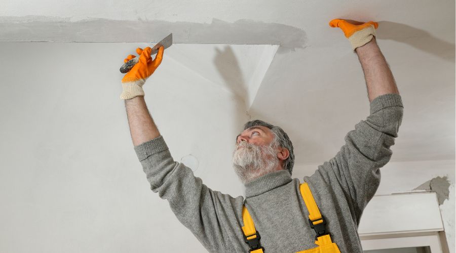 painting the plaster ceiling