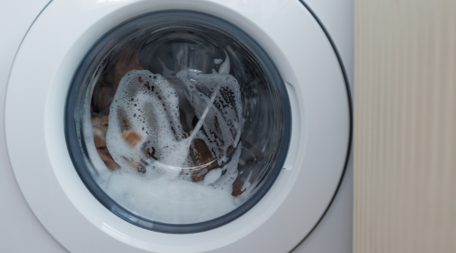 washing machine with water