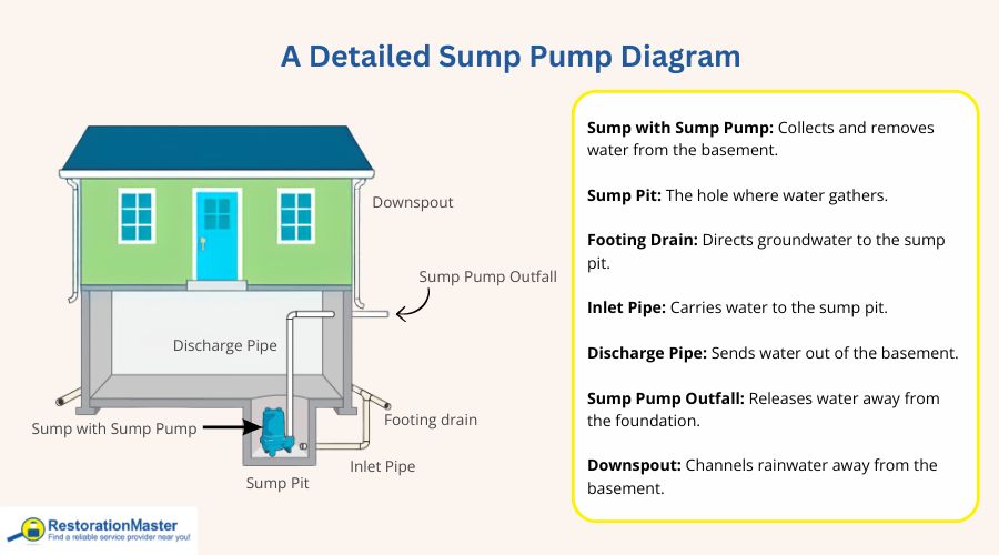 a detailed sump pump diagram