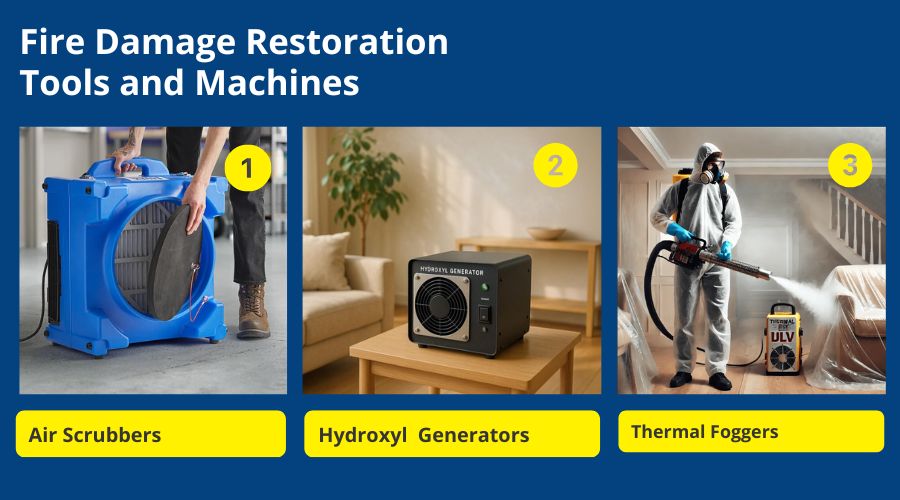 images of air scrubbers, Hydroxyl Generators, Thermal Foggers