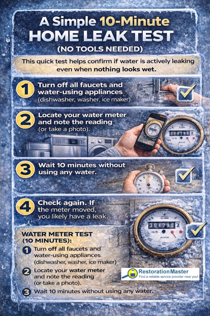 A Simple 10-Minute Home Leak Test (No Tools Needed)