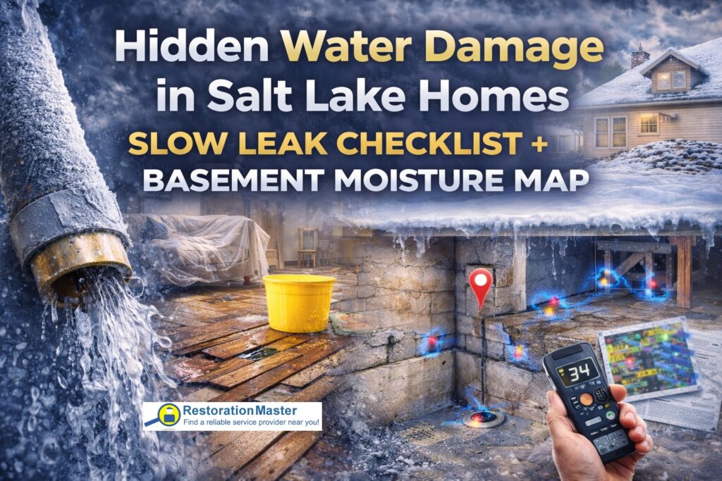 Hidden Water Damage in Salt Lake Homes: Slow Leak Checklist + Basement Moisture Map