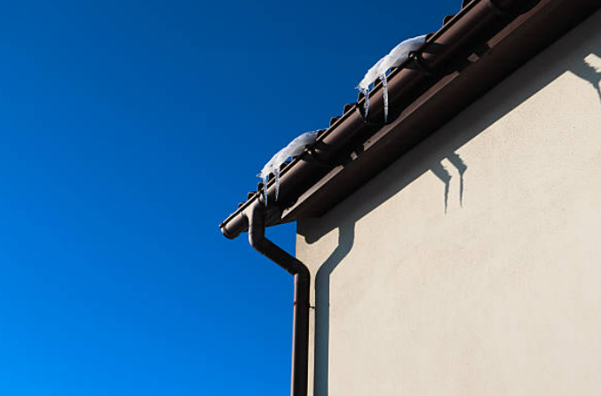 Ice Buildup Along the Roof Edge
