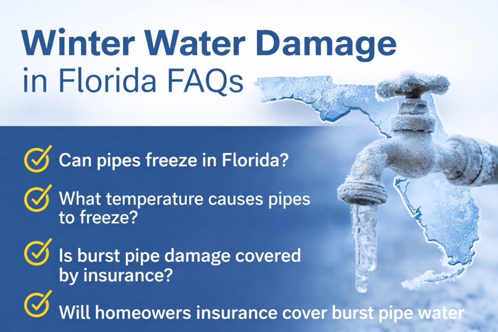How Winter Cold Snaps in Florida Can Still Cause Water Damage