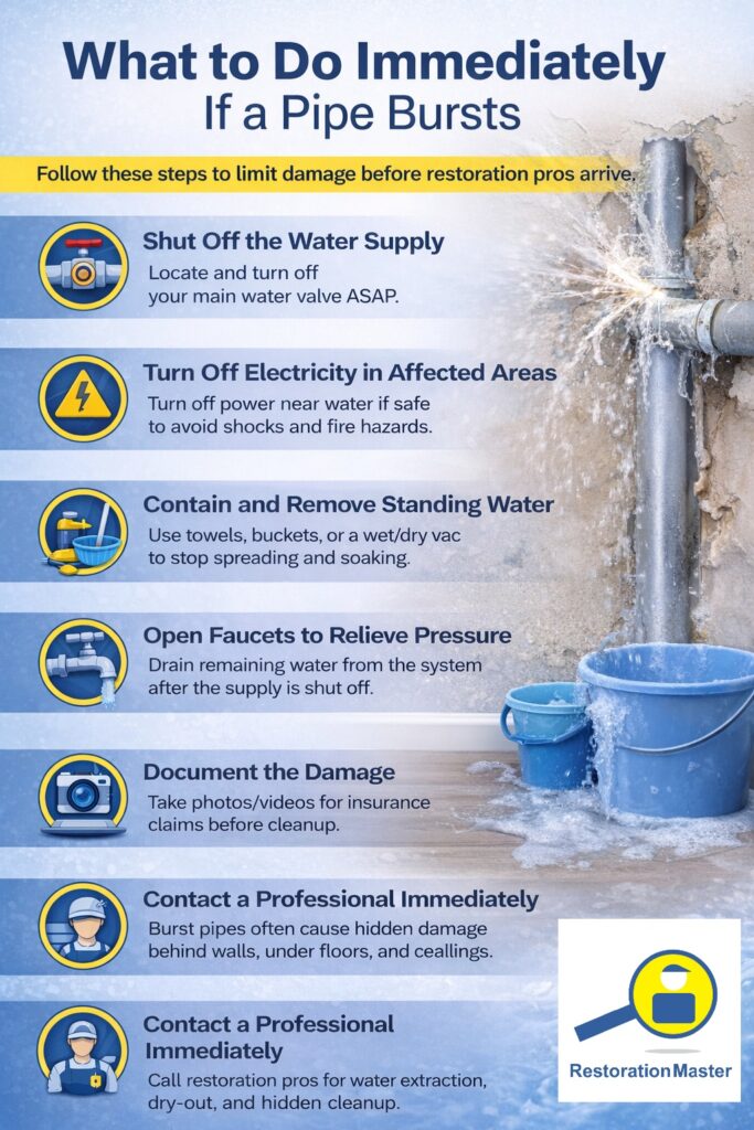 What to Do Immediately If a Pipe Bursts