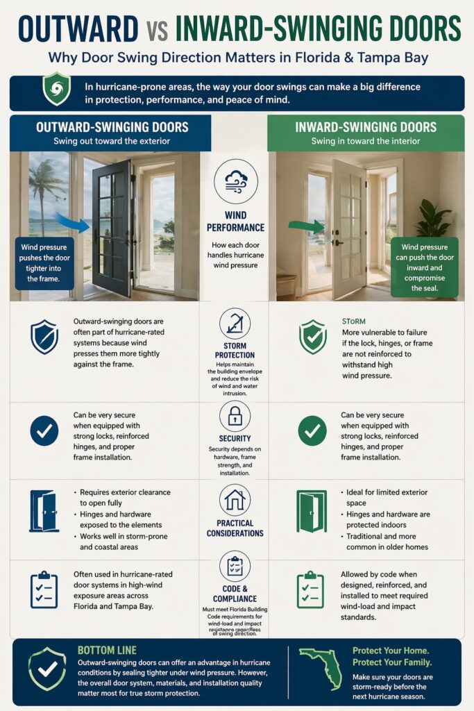 Outward vs Inward-Swinging Doors