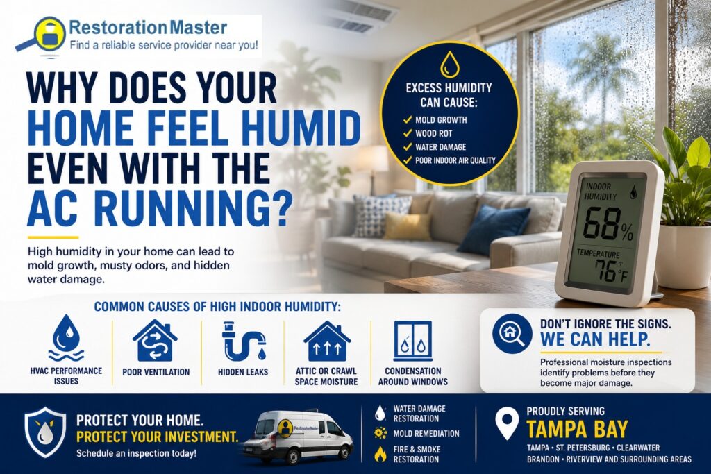 Why Does Your Home Feel Humid Even with the AC Running Why Does Your Home Feel Humid Even with the AC Running