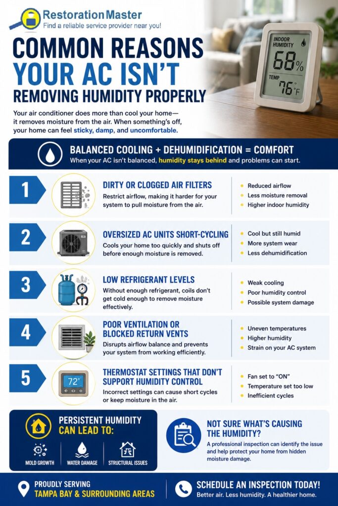 Common Reasons Your AC Isn’t Removing Humidity Properly Common Reasons Your AC Isn’t Removing Humidity Properly