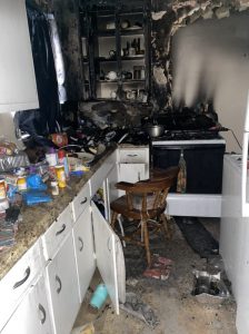 Kitchen Fire Damage in Putnam CT