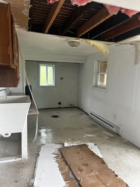 Water Damage Mitigation project in Middlefield CT