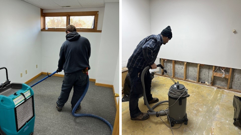 Commercial Water Mitigation Job in Westerly, RI