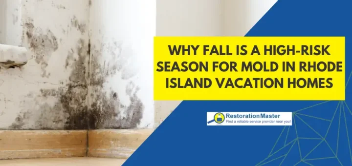 Wall with visible mold illustrating the high fall mold risk in Rhode Island vacation homes