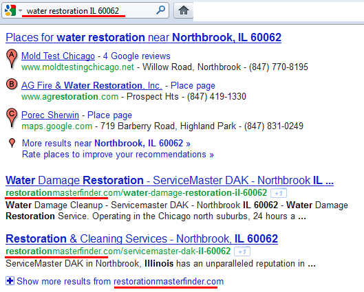 Google SERP RMF Listings