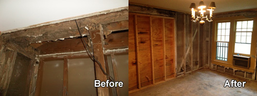 Mold remediation before and after in Frederick MD