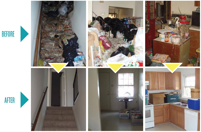 Hoarding Cleaning - before and after