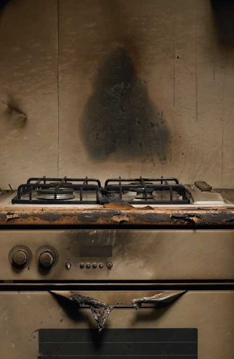 Fire Damaged Stove