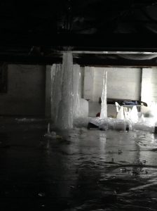Frozen Water in Basement